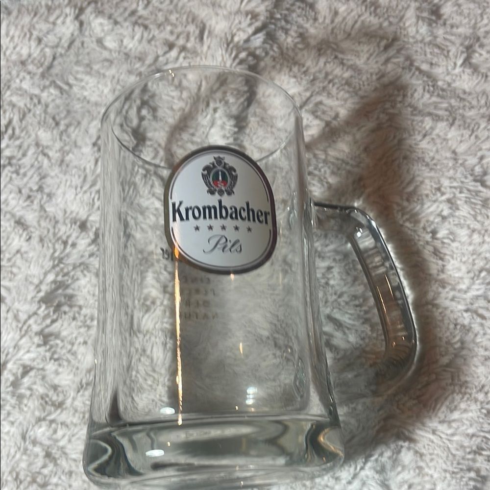 Krombacher Pils glass beer mug